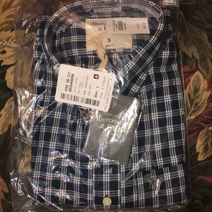 Blue Plaid Abercrombie Button Shirt